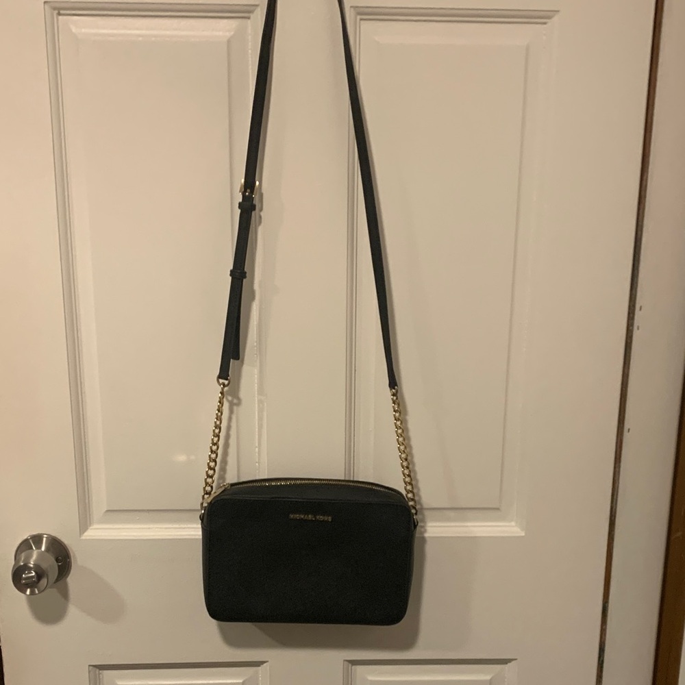 Michael Kors Black and Gold Crossbody Bag - Picture 2 of 6